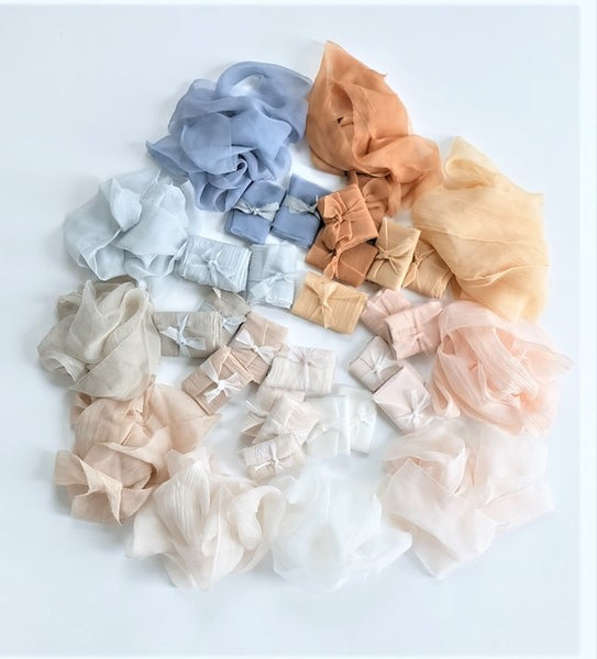 Collection des 10 teintes de mousseline